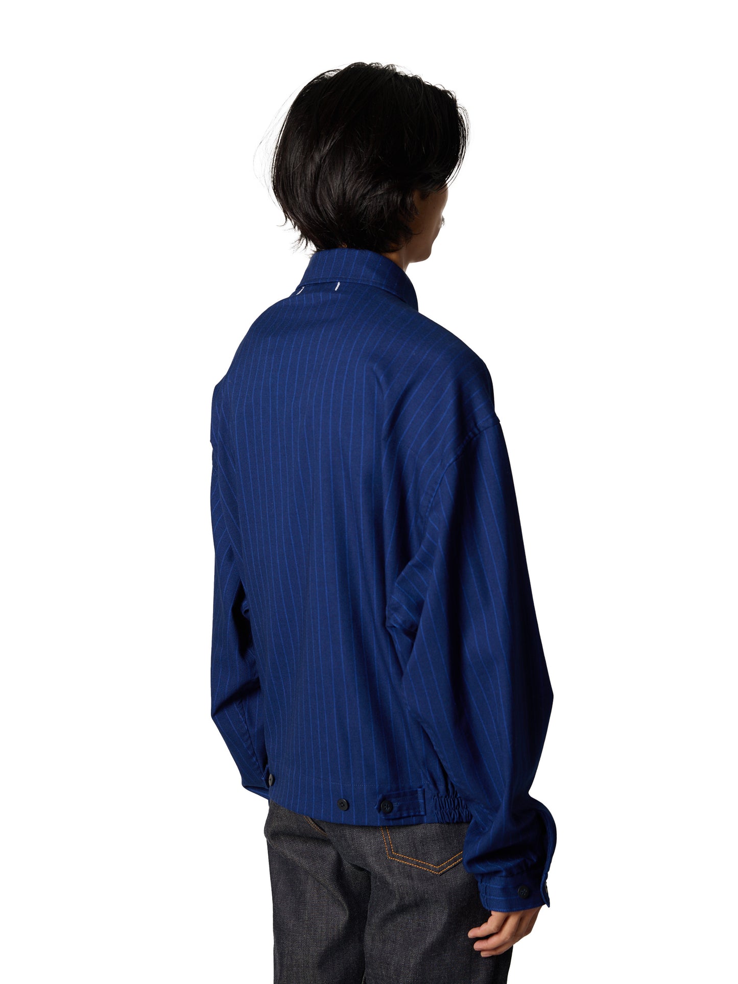 CRAFTED BLOUSON / POLY MIX TWILL STRIPE