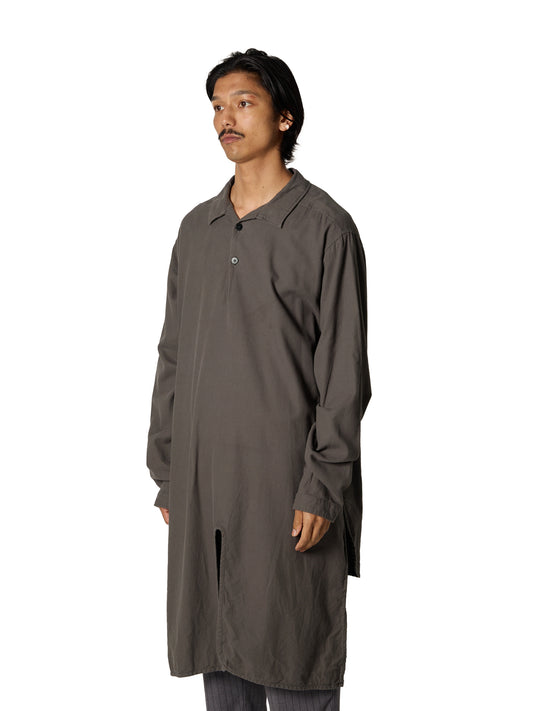 CRAFTED LONG PULLOVER / COTTON PEACH SKIN TWILL