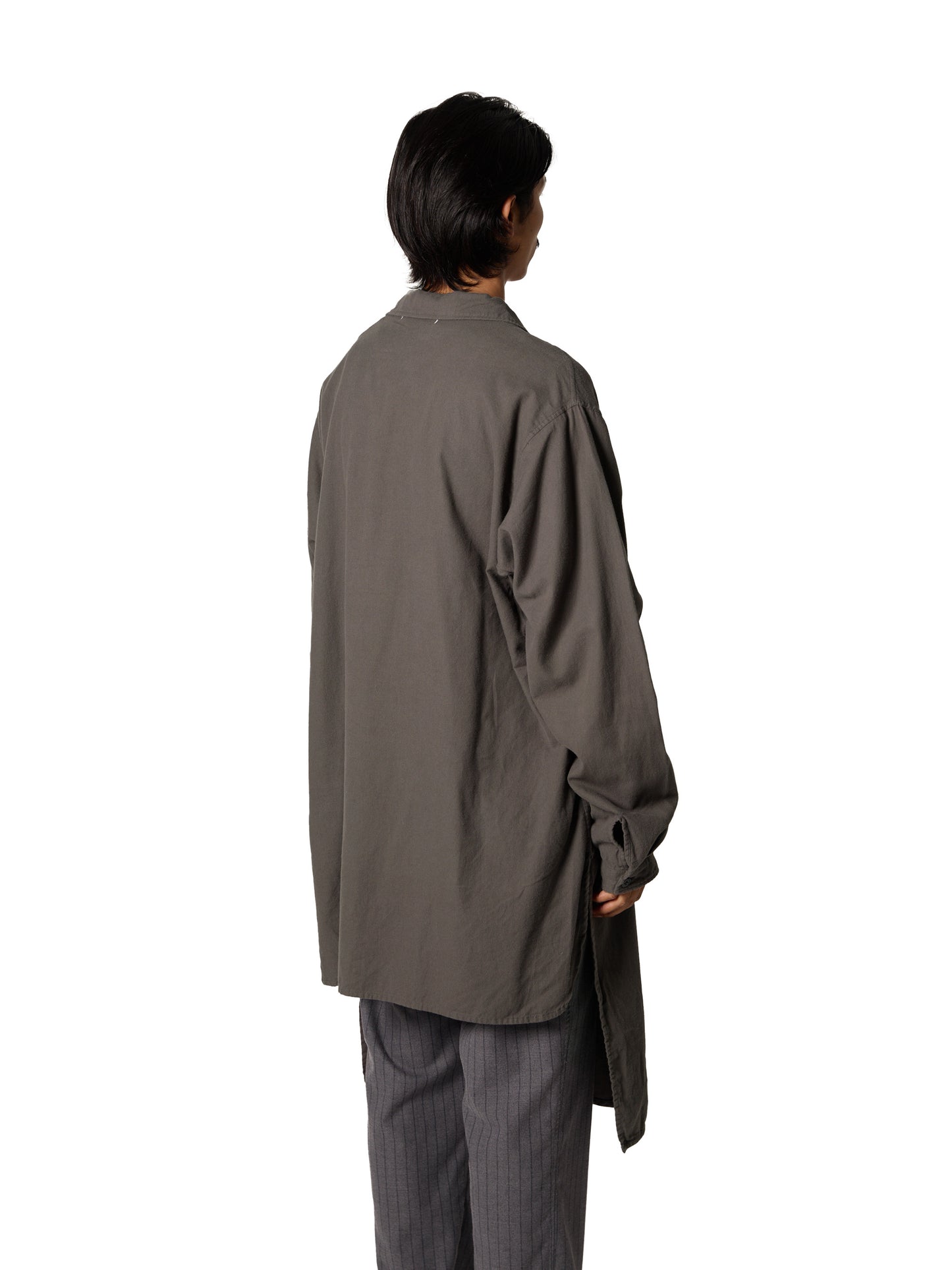 CRAFTED LONG PULLOVER / COTTON PEACH SKIN TWILL
