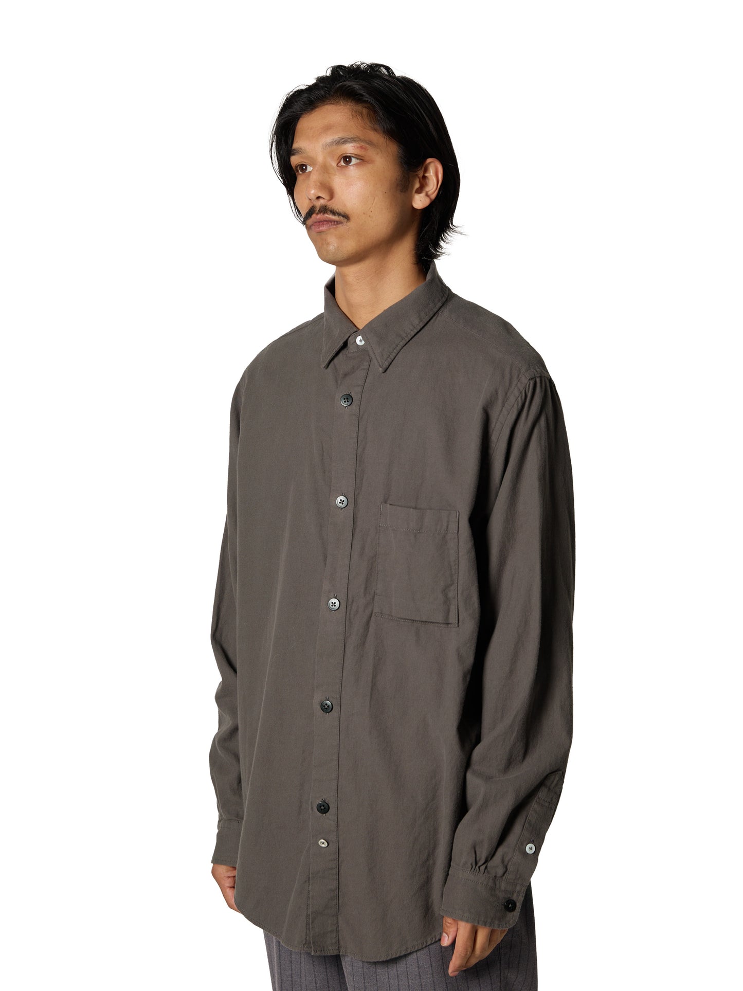 ORGANIZED B.D.SHIRT / COTTON PEACH SKIN TWILL