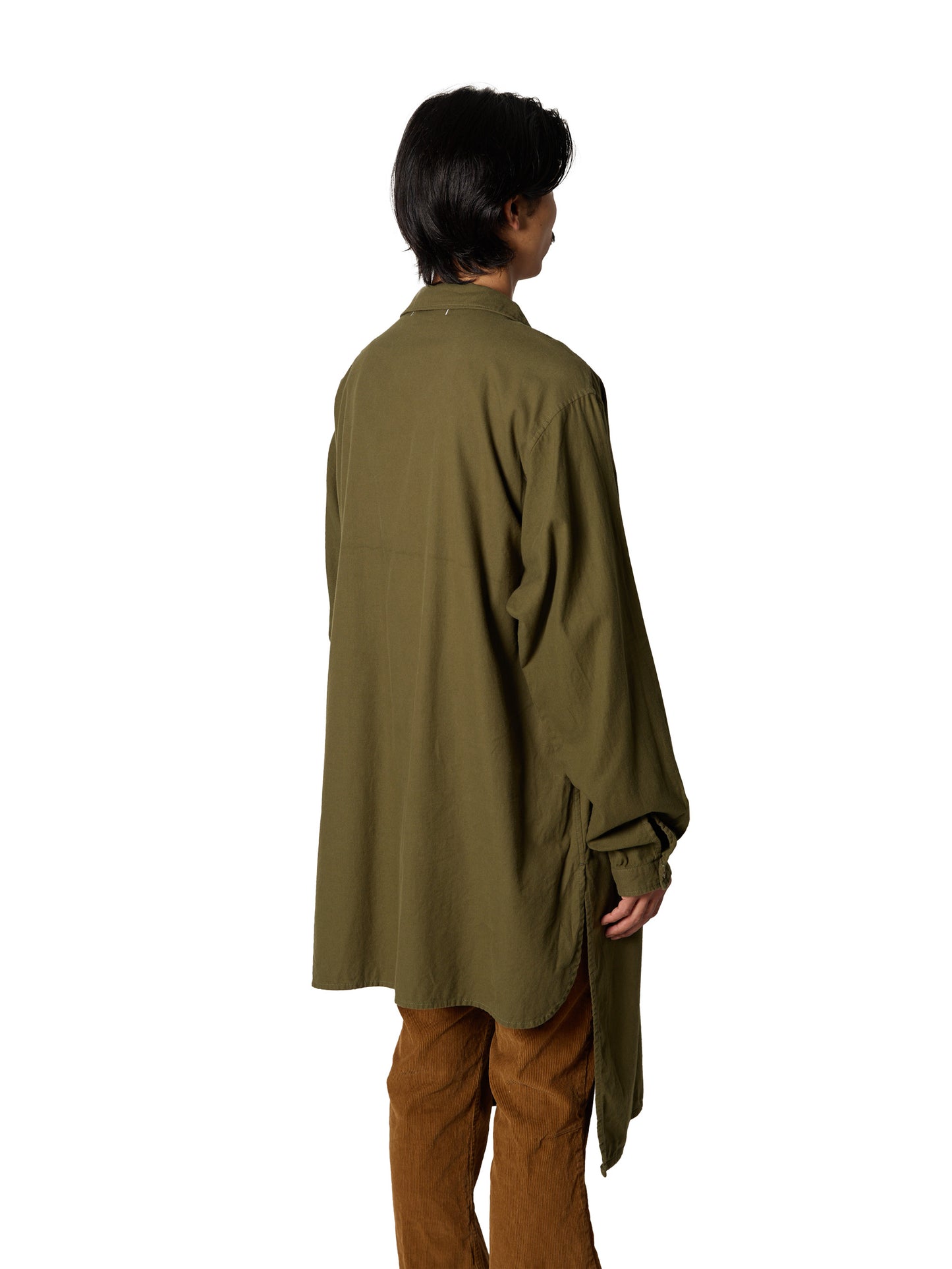 CRAFTED LONG PULLOVER / COTTON PEACH SKIN TWILL
